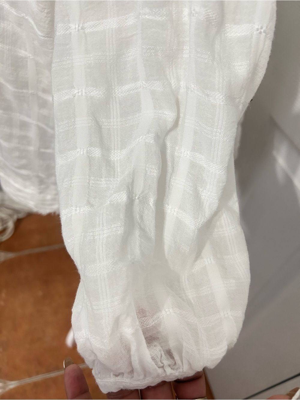 We The Free Women White Textured Buttonless Tunic Size extra Small OVERSIZE. - Picture 8 of 15